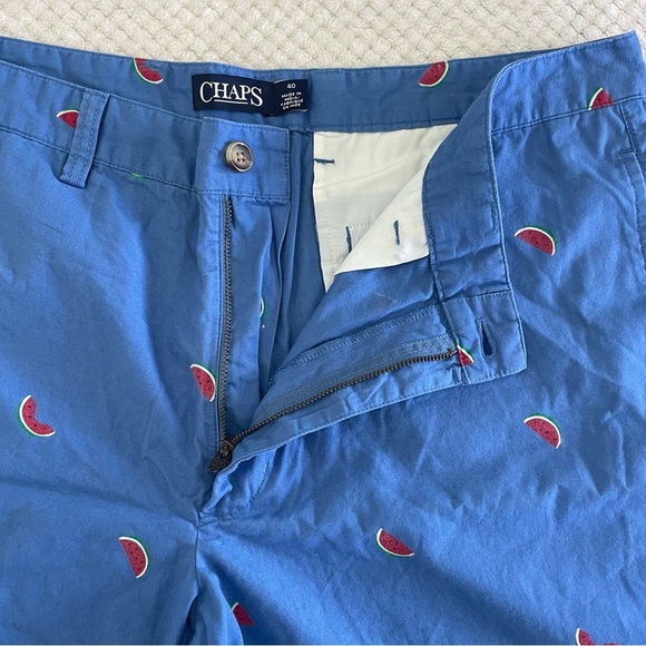 Chaps Blue Shorts with Watermelon Design - Picture 3 of 14